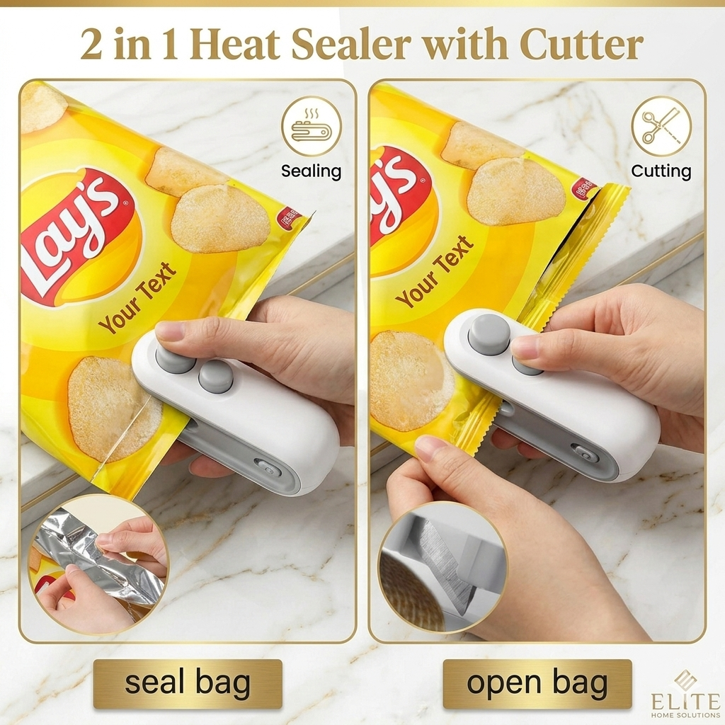 Mini USB Rechargeable Bag Sealer | Portable Food Freshness Sealing Machine