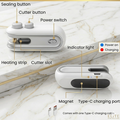 Mini USB Rechargeable Bag Sealer | Portable Food Freshness Sealing Machine