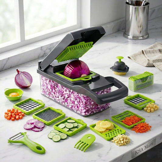 14-in-1 Multifunctional Vegetable Chopper & Mandoline Cutter