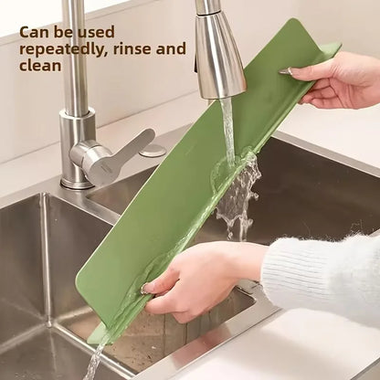 Silicone Kitchen Sink Splash Guard – Anti-Splash Water Protection Baffle