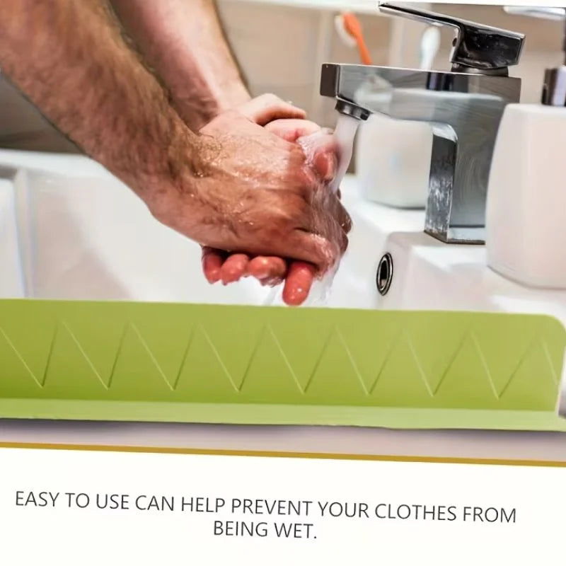Silicone Kitchen Sink Splash Guard – Anti-Splash Water Protection Baffle
